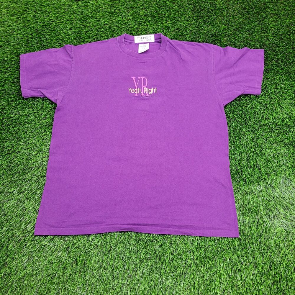 Vintage 90s Statement Shirt Womens Large 23x27 Purple